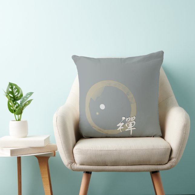 Elegant Zen Throw Pillow (Chair)