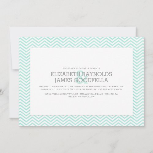 Elegant Zigzag Wedding Invitations
