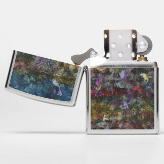 Elegant Zippo Lighter of Hummingbirds in Flight
