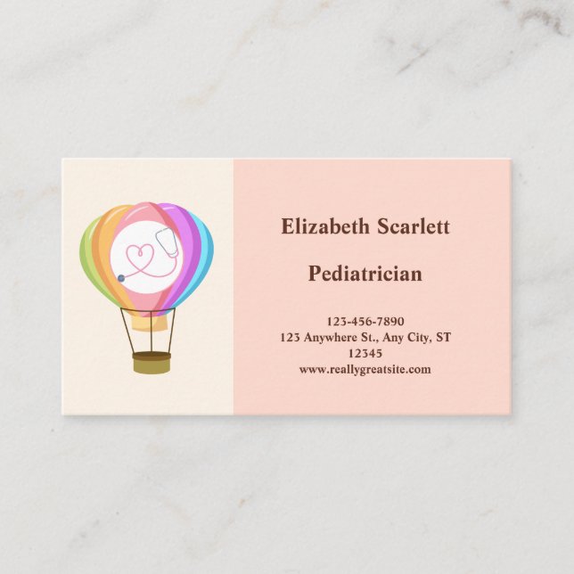  ElegantCharming Pediatrician Appointment Card (Front)