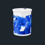 ElegantCobalt blue floral elegant hydrangeas  Beverage Pitcher<br><div class="desc">Romantic deep purple cobalt blue hydrangea photo by H Cooper</div>