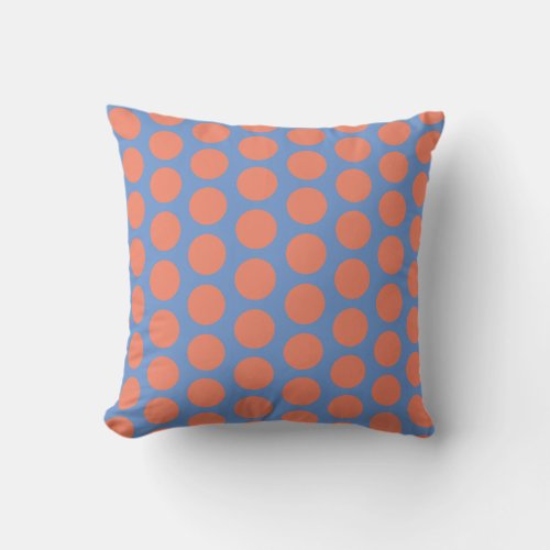 Elegante Blue Orange Throw Pillow