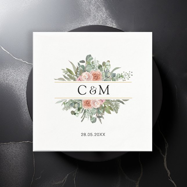 Elegante Boho Pastel Eucalyptus  Napkins (Creator Uploaded)