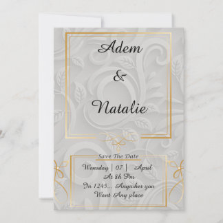 élégante carte d'invitation   invitation