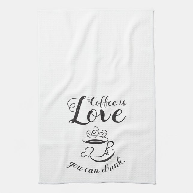 Elegante Coffee Kitchen Towel (Vertical)