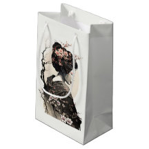 Elegante Geisha mit Kirschblüten - 