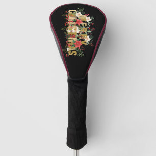 Elegante Gold Typography Merry Christmas  Golf Head Cover