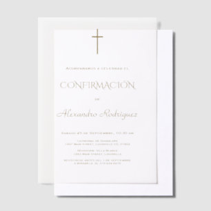 Elegante Invitacion De Bautizo Hija Girl Baptism Vellum Invitations