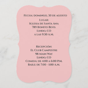 Elegante Invitacion de Quince Años - Quinceanera Invitation