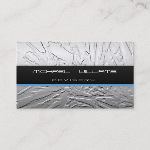 Elegante metal profesional blanco negro brillante business card