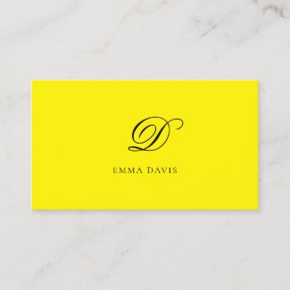 Elegante Monogramma Minimalista Yellow