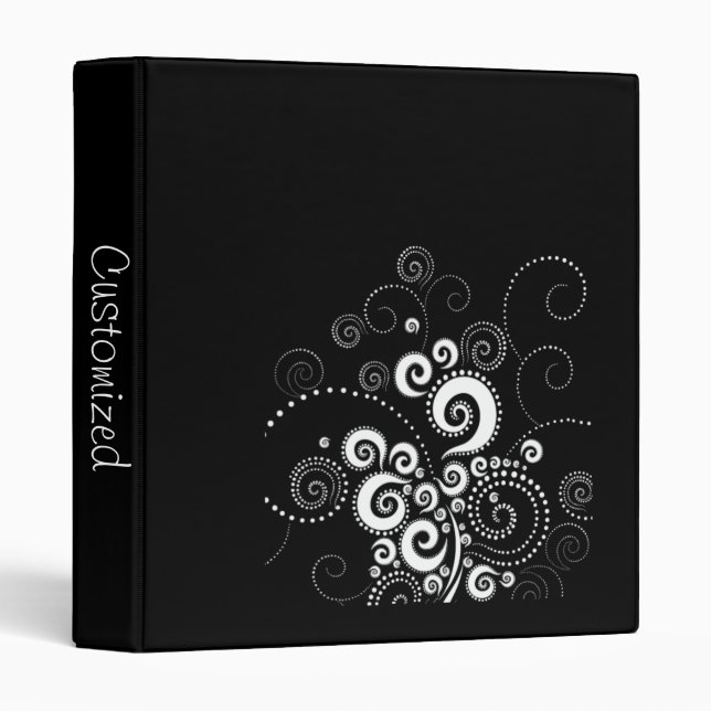 Elegante Polka Dots Binder (Front/Spine)
