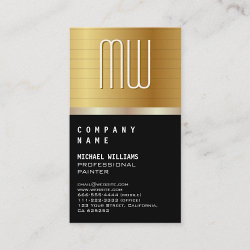 Elegante simple profesin profesional metal brillo business card