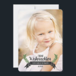 Elegante Weihnachtsfotokarten Holiday Card<br><div class="desc">A simple,  elegant design - replace the image with one of your favorites for beautiful holiday greetings!</div>
