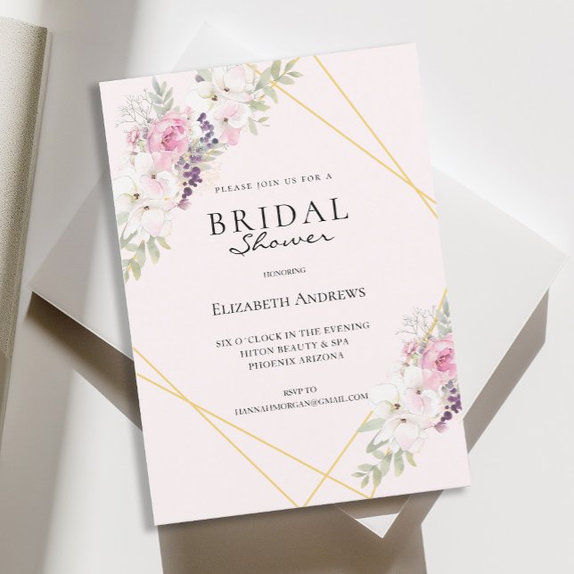 Elegantes Brautparty Boho Einladung Invitation (Creator Uploaded)