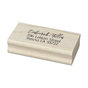 Elegantly Addressing Script Name Rubber Stamp