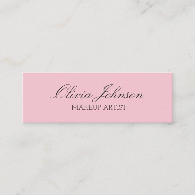 Elegantly Chic Business Cards | Pink & White (Front)