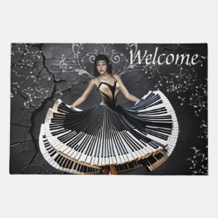 Elegantly dancing woman doormat