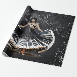 Elegantly dancing woman  wrapping paper