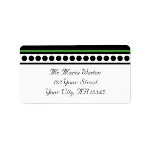 Elegantly Dotted Green Accent Address Labels