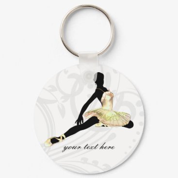 elegantly dressed ballerina in ivory keychain