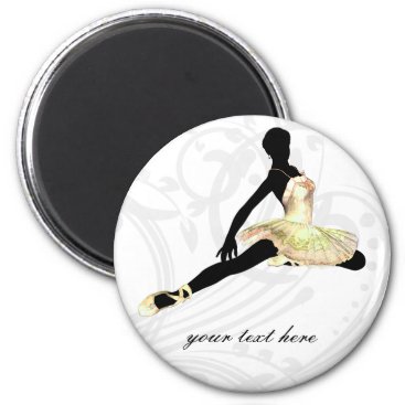 elegantly dressed ballerina in ivory magnet