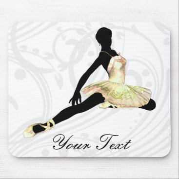 elegantly dressed ballerina in ivory mouse pad