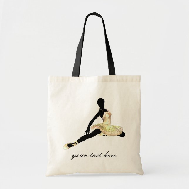 elegantly dressed ballerina in ivory tote bag (Front)