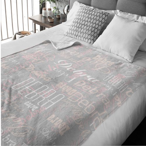 Elegantly Overlapped Name all_over_print   Fleece Blanket