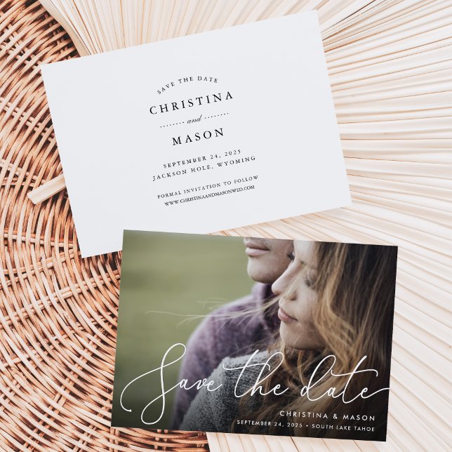 Elegantly Penned | Full Photo Save The Date