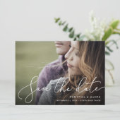 Elegantly Penned | Full Photo Save The Date (Standing Front)