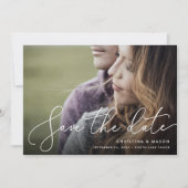Elegantly Penned | Full Photo Save The Date (Front)