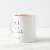 Elegantly Penned | Maid of Honor Two-Tone Coffee Mug (Front Left)