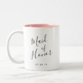 Elegantly Penned | Maid of Honor Two-Tone Coffee Mug (Left)