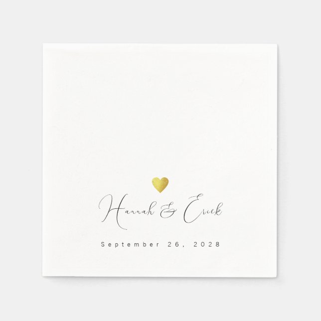 Elegantly Signed Wedding Napkins (Front)