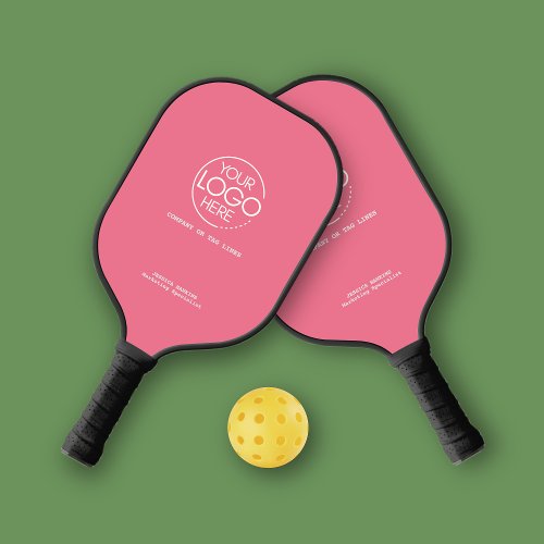 Elegantly Simple Logo Bubblegum Pink Personal Pickleball Paddle