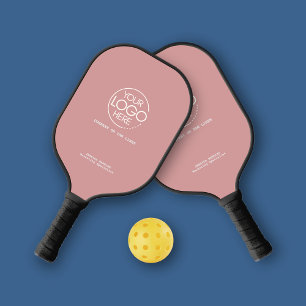 Elegantly Simple Logo Dusty Rose Personal Pickleball Paddle