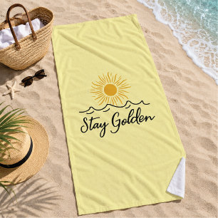 ElegaStay Golden beach Towel – Soft, Stylish & Sun