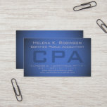 Elegent Blue Accountant CPA Financial Advisor Business Card