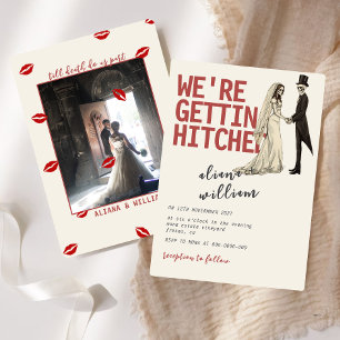 Elegent Bold Halloween Gothic Wedding Invitation