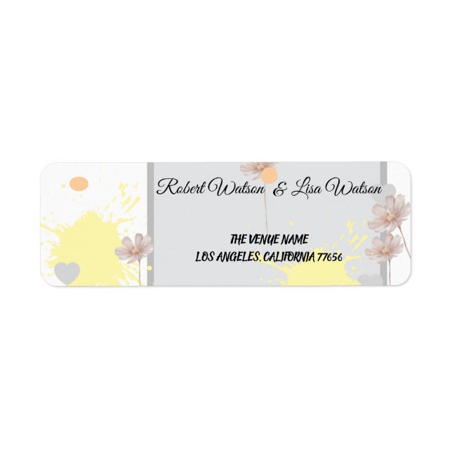 Elegent modren dazie flower label (Front)