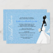 Elegent Silhouette Bridal Shower Invitation (Front/Back)