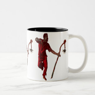 ELEGGUA DANCING BY LIZ LOZ Two-Tone COFFEE MUG