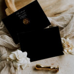 Elegnt Chic Light Gray Wedding Monogram Envelope<br><div class="desc">This exquisite design will add a touch of elegance to your wedding invitations. The outer part of the envelope is black,  while the inside is light gray,  matching the color of other elements in this collection. Customize this envelope to make a striking first impression and enhance your wedding suite.</div>