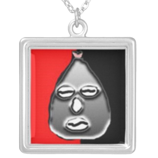 elegua silver plated necklace (Front)