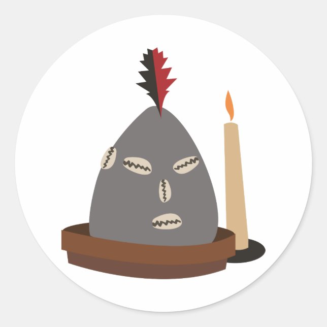 Elegua Statue Classic Round Sticker (Front)