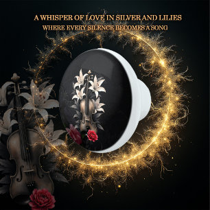 Elegy for a Fallen Song – Romantic Gothic Violin  Ceramic Knob