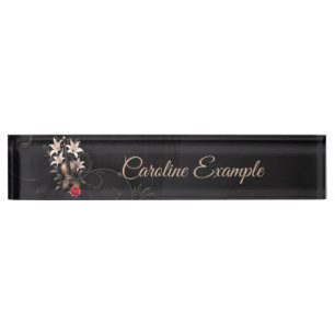 Elegy for a Fallen Song – Romantic Gothic Violin Desk Name Plate