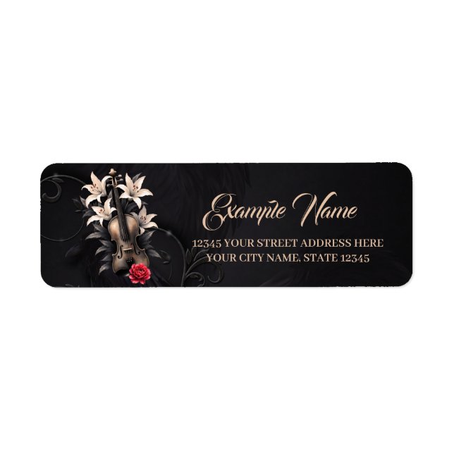 Elegy for a Fallen Song – Romantic Gothic Violin  Label (Front)
