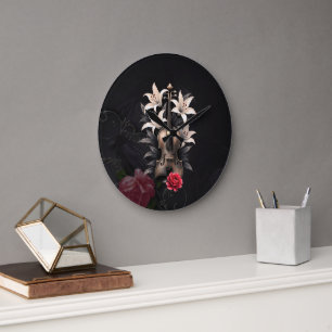 Elegy for a Fallen Song – Romantic Gothic Violin Large Clock